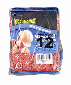 Occunomix 940-12 Miracool Bandana: 12 Pc, Cotton, Assorted Colors