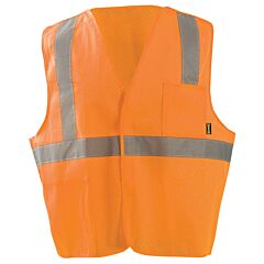 Occunomix Eco-Imb-O4X 4X Economy Breakaway Mesh Safety Vest, Orange, Class 2, Size 4X-Large