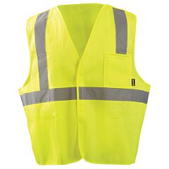 Occunomix Eco-Imb-Y2X Economy Breakaway Mesh Safety Vest Yellow, Class 2, Size 2X-Large