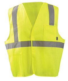 Occunomix Eco-Imb-Yxl Economy Breakaway Mesh Safety Vest Yellow, Class 2, Size X-Large