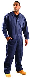 Occunomix G909Inb-S Classic Indura Flame Resistant Coveralls, Indura Fr Cotton, Navy, Size Small