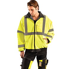 Occunomix Lux-Etjbj-Yxl Value Bomber Winter Jacket, Polyester, Yellow, Class 3, Size X-Large