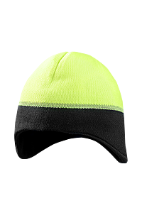 Occunomix Lux-Ewrb-Y Beanie, W/Ear Cover & Reflective, Yellow