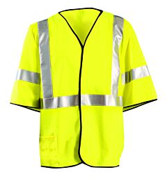 Occunomix Lux-Hsg3Fr-Yl Classic Fr Single Stripe, Solid Vest, Solid, Yellow, Class 3, Size L