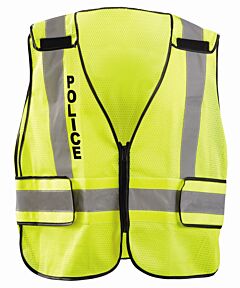 Occunomix Lux-Psp-Dor-Xl Vest, Public Safety Dor, Breakaway, Police, Yellow, Class 2, Size 2X/4X-Large