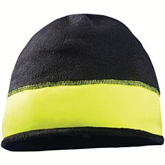 Occunomix Lux-Rfb-Y Beanie, Fleece Reversible, Black/Yellow, Black/Yellow
