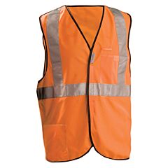 Occunomix Lux-Ssbrp-Os Premium 5 Pt Breakaway Vest W/Hook & Loop, Solid, Orange, Class 2, Size Small