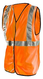 Occunomix Lux-Ssg/Fr-Ol Single Stripe Fr Vest, Solid, Orange, Class 2, Size Large