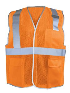 Occunomix Lux-Ssgc-O2/3X Standard Vest, Mesh, Orange, Class 2, Size 2X/3X-Large
