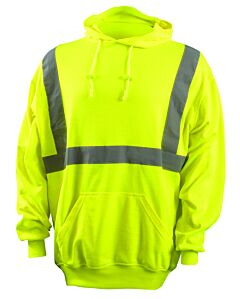 Occunomix Lux-Swtlh-Yl Lightweight Hoodie Sweatshirt, Solid, Yellow, Class 2, Size Large