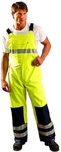 Occunomix Lux-Tenbib-Y5X Breathable Bib Pants, Solid, Yellow, Class E, Size 5X-Large