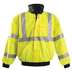 Occunomix Lux-Tjbj-Y5X 4-Way Bomber Winter Jacket, Solid, Yellow, Class 3, Size 5X-Large