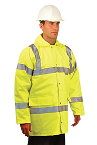Occunomix Lux-Tjfs-Ym 5-In-1 Hi Viz Winter Parka, Solid, Yellow, Class 3, Size Medium