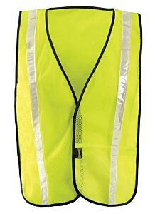 Occunomix Lux-Xgtm-Yxl Mesh Vest W/Gloss Tape, Mesh, Yellow, Size X-Large
