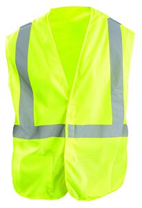 Occunomix Ok-A1L-2/3X Vest, Mesh Standard, Yellow, Class 2, Size 2X/3X-Large
