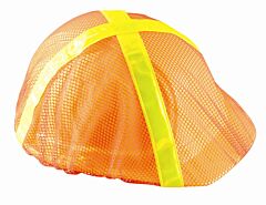 Occunomix V896-Fbo Hard Hat Cover W/Reflective Trim, Full Brim, Orange