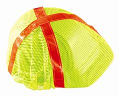 Occunomix V896-Fby Hard Hat Cover W/Reflective Trim, Full Brim, Yellow