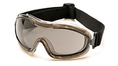 Pyramex G724T Goggles, Gray Frame And Gray Anti-Fog Lens, Low Profile