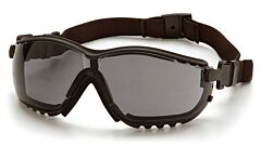 Pyramex Gb1820St V2G Safety Glasses, Black Frame, Gray Anti-Fog Lens