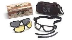 Pyramex Gb4010Kit Xsg Safety Glasses, Black Frame, Clear Ballistic, Gray Ballistic And Amber Ballistic Lens, 1 Pair