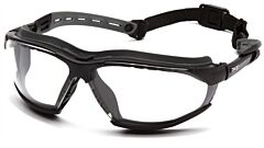 Pyramex Gb9410Stm Isotope Safety Glasses, Black Frame, Clear H2Max Anti-Fog Lens