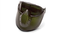 Pyramex Gg504Tshieldir5 Capstone Goggles, Direct/Indirect Body Type, 5.0 Ir Filter Lens With Green Tinted Faceshield Attachment Lens, 1 Pair