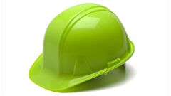 Pyramex Hp14031 Hard Hat 4 Point Snap Lock Suspension, Hi-Vis Lime