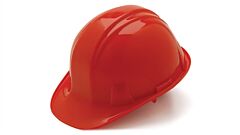 Pyramex Hp16020 Hard Hat 6 Point Snap Lock Suspension, Red