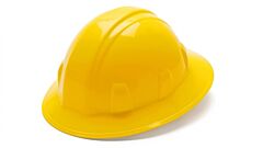 Pyramex Hp26130 Full Brim Hard Hat 6 Point Ratchet Suspension, Yellow