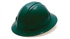 Pyramex Hp26135 Full Brim Hard Hat 6 Point Ratchet Suspension, Green