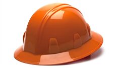 Pyramex Hp26140 Full Brim Hard Hat 6 Point Ratchet Suspension, Orange