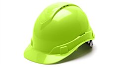 Pyramex Hp44131V Ridgeline Vented Hard Hat 4 Point Ratchet Suspension, Hi-Vis Lime