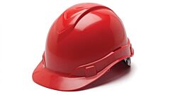Pyramex Hp46120 Ridgeline Hard Hat 6 Point Ratchet Suspension, Red