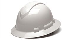 Pyramex Hp54110 Ridgeline Full Brim Hard Hat 4 Point Ratchet Suspension, White