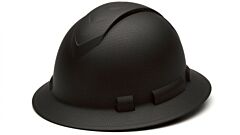 Pyramex Hp54117 Ridgeline Full Brim Hard Hat 4 Point Ratchet Suspension, Black Graphite