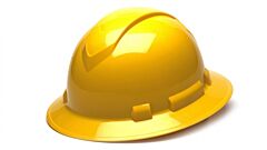 Pyramex Hp54130 Ridgeline Full Brim Hard Hat 4 Point Ratchet Suspension, Yellow