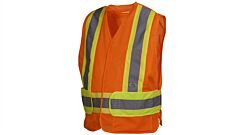 Pyramex Rca2720Sem Rca27 Series, Hi-Vis Orange Vest With Contrasting Reflective Tape - Self Extinguishing - Size Medium, 1 Each
