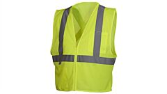 Pyramex Rcz2110X4 Rcz21 Series, Hi-Vis Lime Vest With Reflective Tape - Size 4X Large, 1 Each