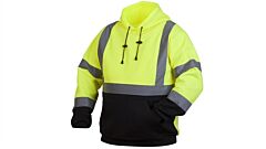 Pyramex Rssh3210X4 Rssh32 Series, Hi-Vis Lime Pullover Sweatshirt With Black Bottom- Size 4X Large, 1 Each