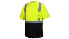 Pyramex Rts2110Bm Rts21B Series T-Shirt, Hi-Vis Lime - Black Bottom - Size Medium, 1 Each