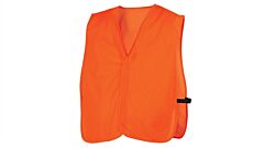 Pyramex Rv120Ns Safety Vest, Hi-Vis Orange Vest-Universal Fit-No Reflective Tape, 1 Each