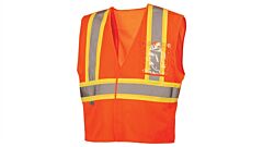 Pyramex Rvhl2720Brx5 Rvhl27 Series Safety Vest, Hi-Vis Orange With 5 Point Break - Size 5X Large, 1 Each