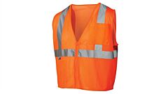 Pyramex Rvz2120Sex5 Rvz21 Series Safety Vest, Hi-Vis Orange - Self Extinguishing - Size 5X Large, 1 Each