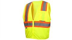 Pyramex Rvz2210Sex2 Rvz22 Series Safety Vest, Hi-Vis Lime - Self Extinguishing - Size 2X Large, 1 Each