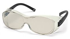 Pyramex S3580Sj Ots Safety Glasses, Black Frame, Indoor/Outdoor Mirror Lens