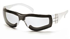 Pyramex S4110Stfp Intruder Safety Glasses, Clear W/Full Foam Padding Frame, Clear-Hardcoated Anti-Fog Lens