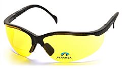 Pyramex Sb1830R15 V2 Readers Safety Glasses, Black Frame, Amber + 1.5 Lens