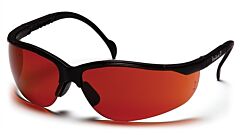 Pyramex Sb1835S Venture Ii Safety Glasses, Black Frame, Sun Block Bronze Lens