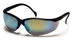 Pyramex Sb1890S Venture Ii Safety Glasses, Black Frame, Gold Mirror Lens
