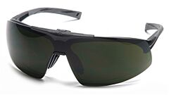 Pyramex Sb4950Stp Onix Plus Safety Glasses, Black Frame, Clear Anti-Fog Bottom Lens/ 5.0 Ir Filter Flip Lens Lens